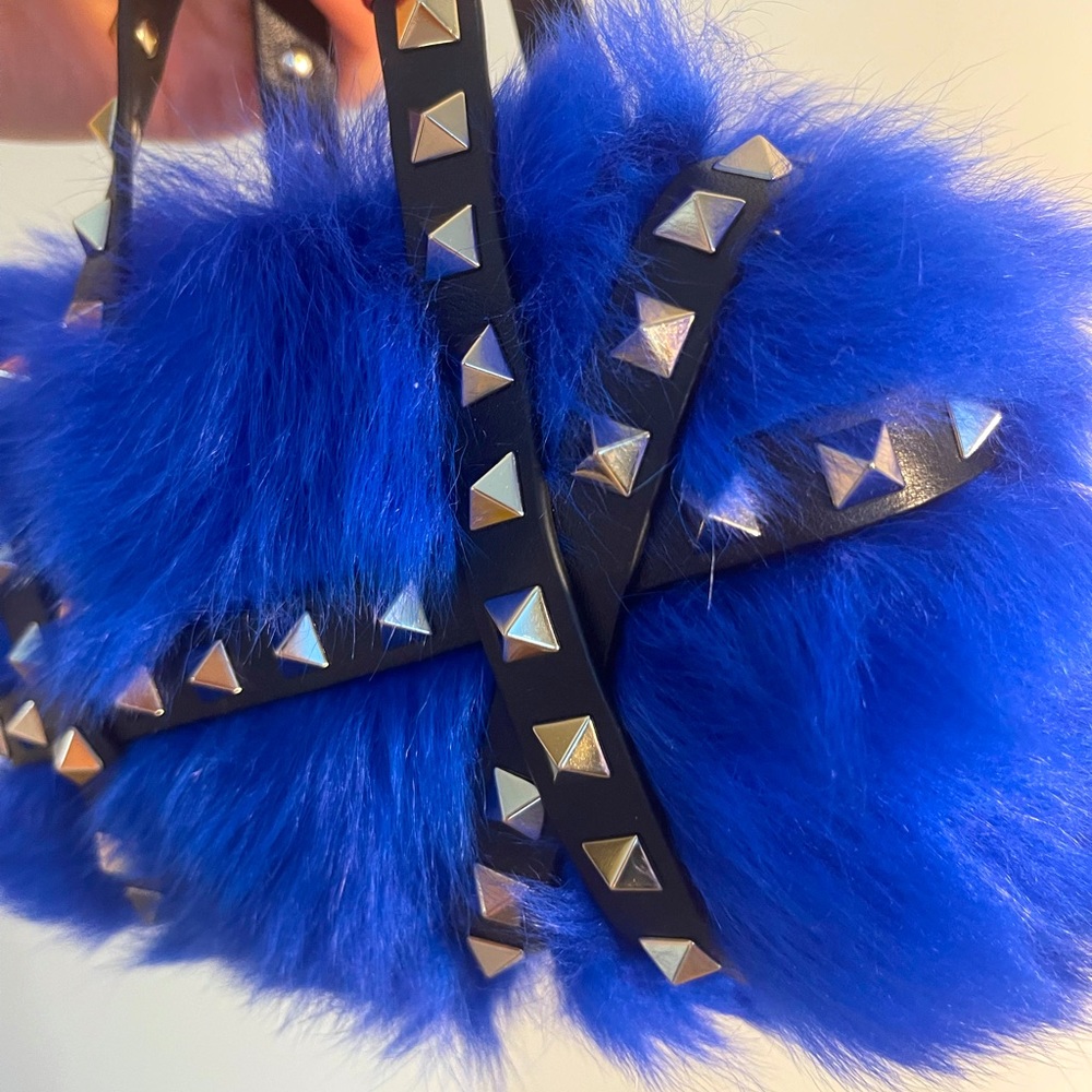 Acid Blue Fur Tote Valentino bag - Picture 3 of 9